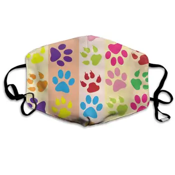 

Winter Norse Warmer, Comfortable Two Layer Colorful Dog Footprint Anti Dust Face Mask Cover Mouth for Adults and Teens