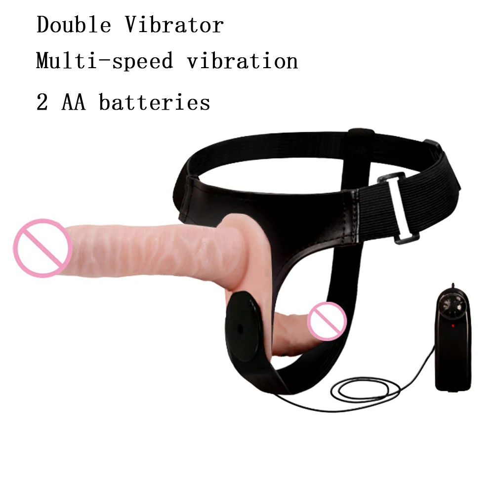 Big Double Dildos Strapon Dildo Vibrator for Women Vibrating Strap on Double Dildos for Lesbian Strapon Penis with Harness Belt 1