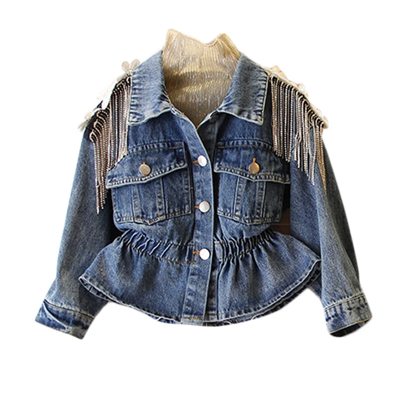 

Toddler Kids Jean Jacket for Girls Cute Coats Denim Jacket for Children Girls Clothes Jean Jackets For Toddler & Kids
