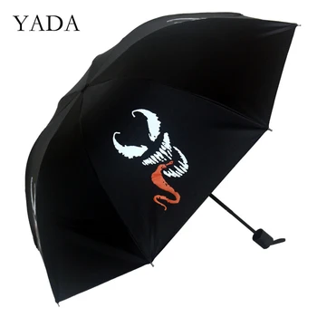 

YADA New Fashion Cool Cartoon 3-Folding Umbrella Rain UV Anime Child Cartoon Umbrella For Women Man Windproof Umbrellas YS200083