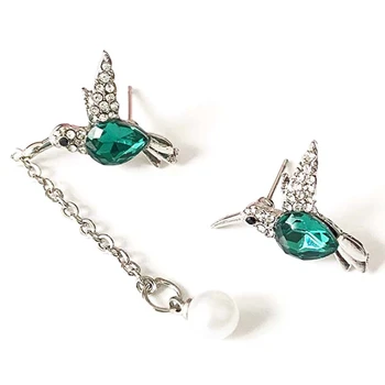 

Creative New Style Flying Hummingbird Pearl Stud Earrings For Women