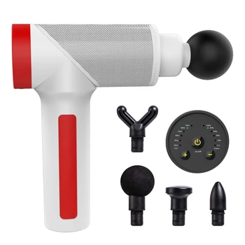 

1 Set Muscle Massage Muscle Relaxation Massager Vibration Fitness Equipment for Adults US Plug (White)