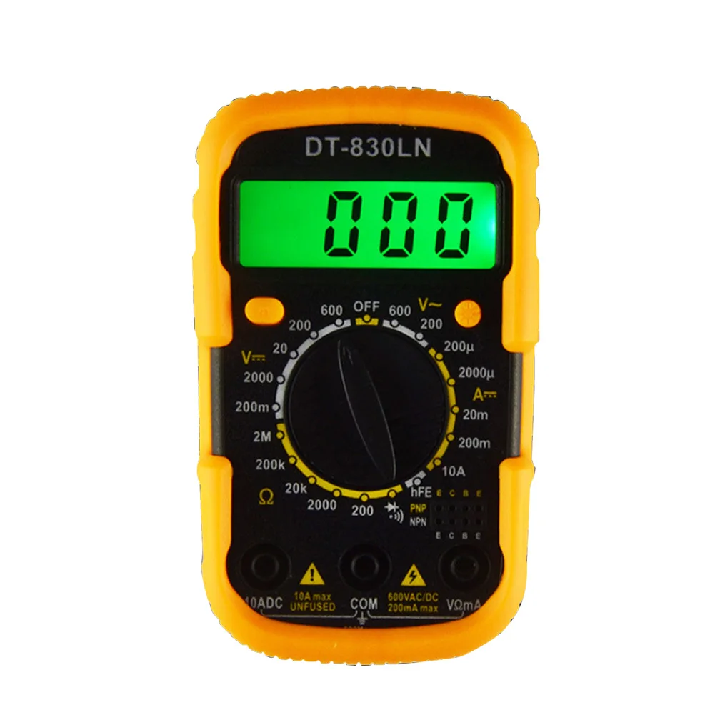 Portable Handheld Resistance Detect Voltage Current Tester Multifunction Accuracy Digital Multimeter LCD Tool Battery Powered