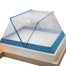 Folding mosquito net red student dormitory single-person home installation portable upper and lower anti-mosquito cover