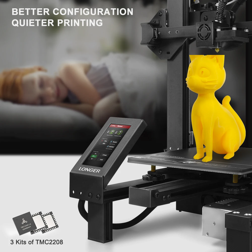3D принтер LONGER LK4 Pro с открытым исходным кодом Полноцветный Сенсорный экран 4 3