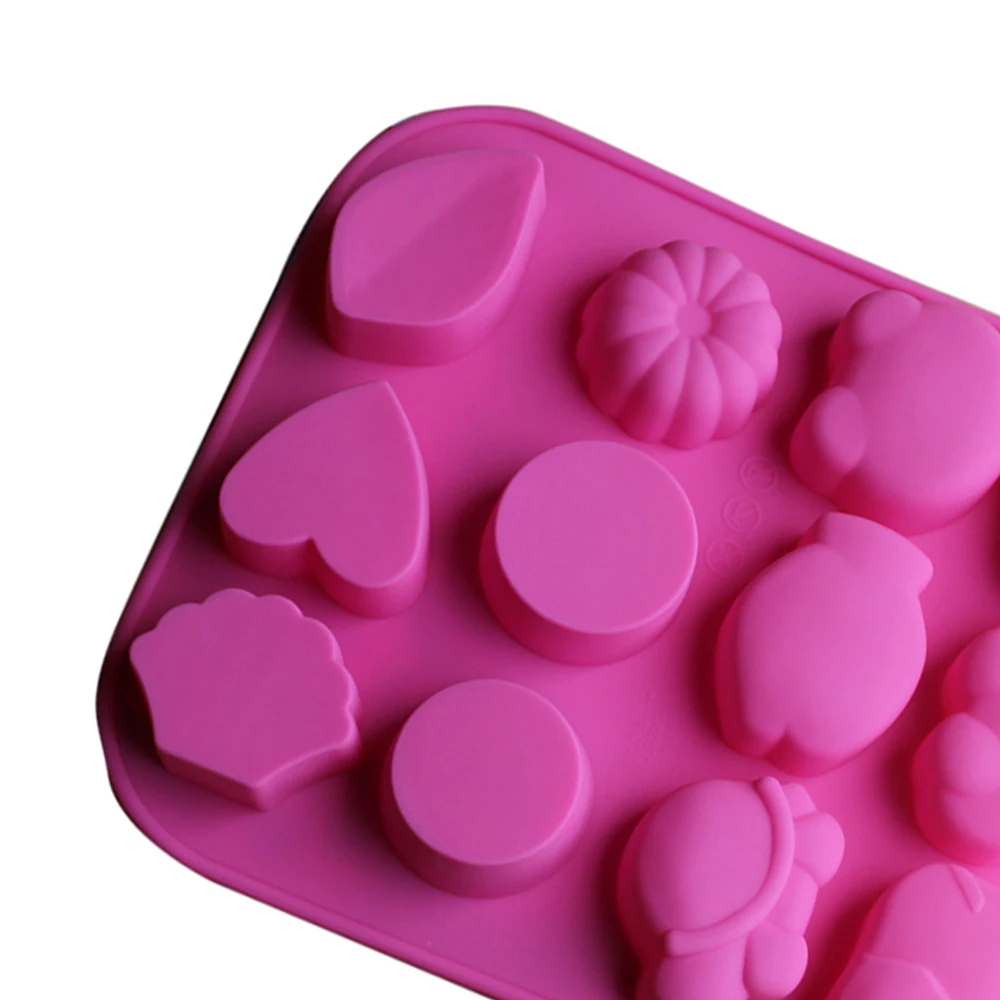 Горячие koop силиконовая форма для льда «кубическая, для конфет шоколад для пирожного, печенья, капкейка формы для мыла прессформы DIY 12 даже экологические животных