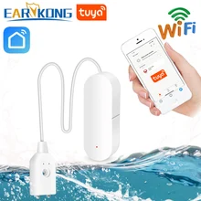 EARYKONG WiFi smart Tuya Water Leakage Sensor Tuya Water Alarm Compatible With Tuyasmart / Smart Life APP Easy Installation