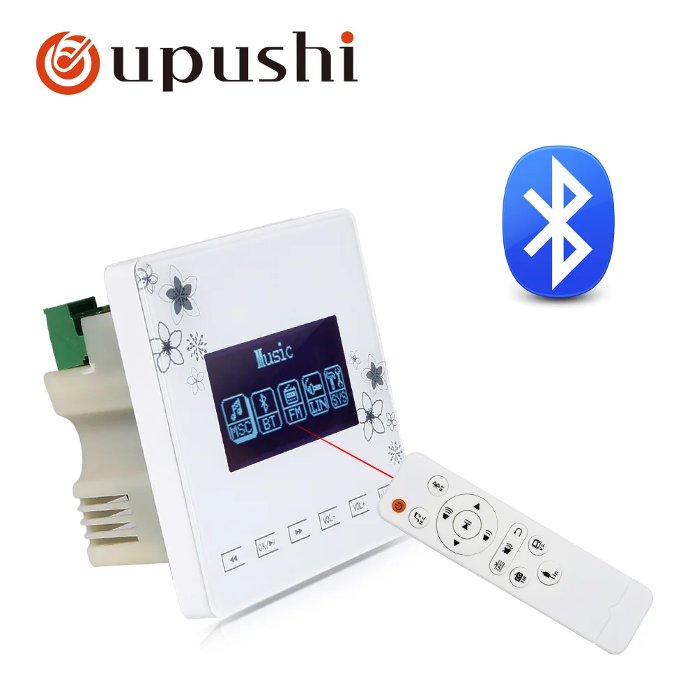 Ceiling Speaker System Oupushi Bathroom Bluetooth Wall Amplifier Small Size Waterproof Audience Bathroom Sound System