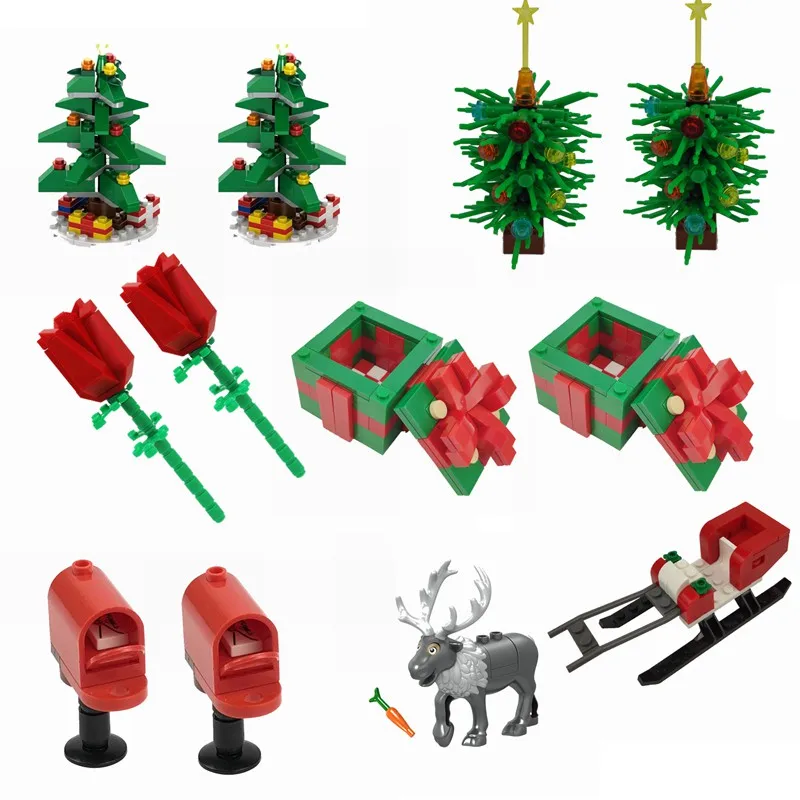 Коробка для рождественских подарков красная роза Рождественская елка лося