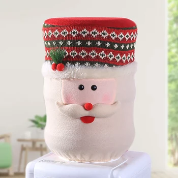 

Bucket Water Dispenser Cover Dustpfoof Christmas Snowman Decoration Santa Claus