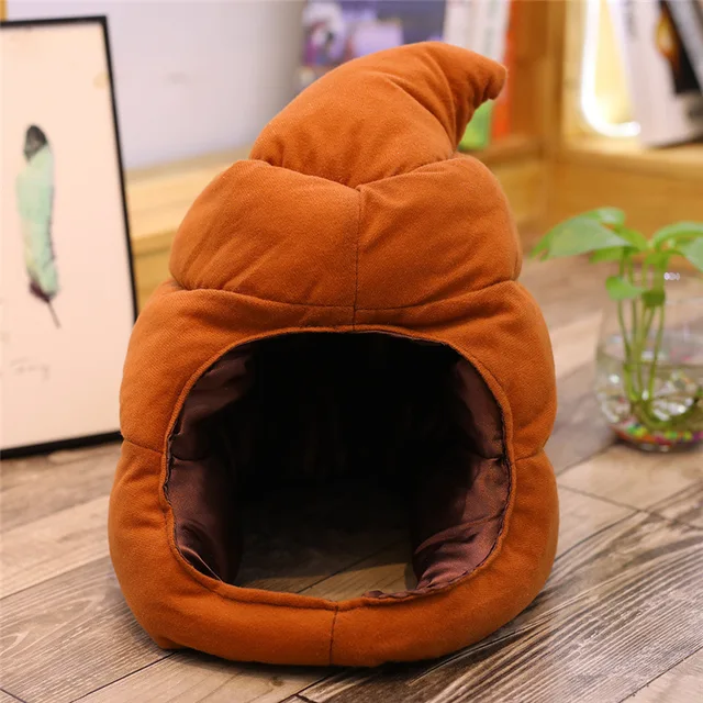 Japanese Cartoon Whole Person Spoof Funny Selling Cute Ins Poop Hat Headgear Poop Plush Hat Photo Artifact Selfie Funny Props