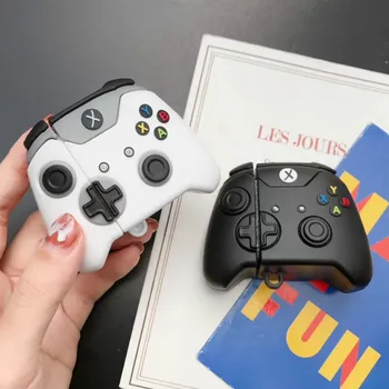 

Case for AirPods Silicone Bluetooth Earphone Case for Airpods 2 Cartoon Protective Cover Stereoscopic Cute 3D Gamepad +keychain