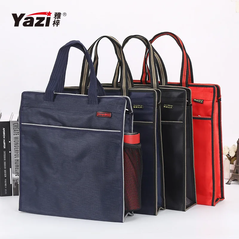

A4 File Holder Hand File Bag Do Printing Logo Briefcase Men's Canvas Business Office Conference