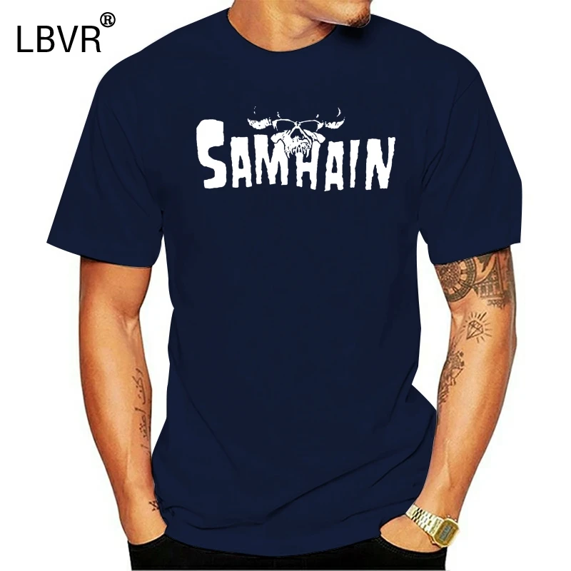 Samhain Band футболка с логотипом гленна данцига 2020 мужская винтажная S-3Xl черные
