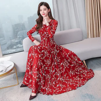 

High quality dress.2020 Women's New Dress,Over-the-Knee Dress,Slim Waist Hugging Dress,Round-Neck Long-Sleeved Dress