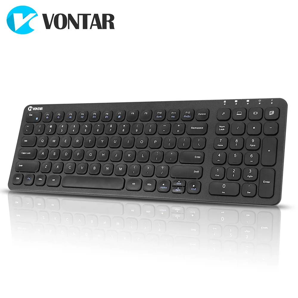 VONTAR K02 2 4G Беспроводная клавиатура для Android tv box Mac PC /Smart и Windows 10 / 8 7 | Компьютеры офис