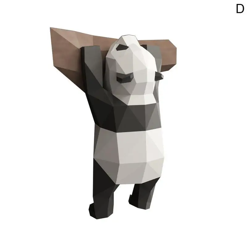 Creative 3D Panda Paper Model DIY Manual Paper Model Hanging Toy For Kids Gifts 3D Panda Animal Papercraft Model Wall Decorative