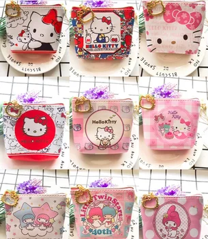 

60pcs kawaii Summer Leather Purses Small Casual Pu Coin Wallet Lady Fashion Cartoon Pattern money bag