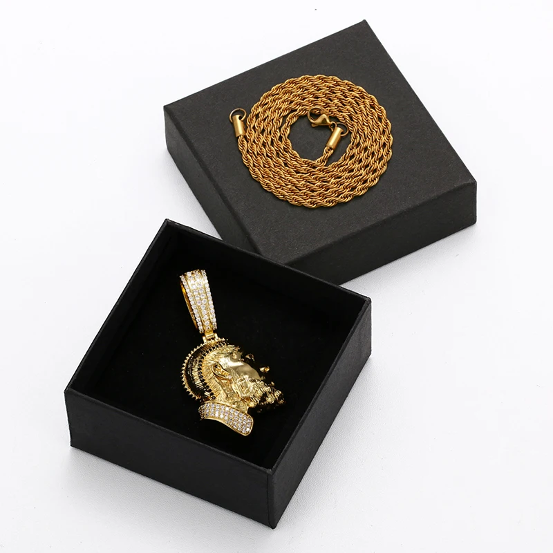 ICEOUTBOX Nipsey Hussle Pendant Necklace Iced Out Bling Cubic