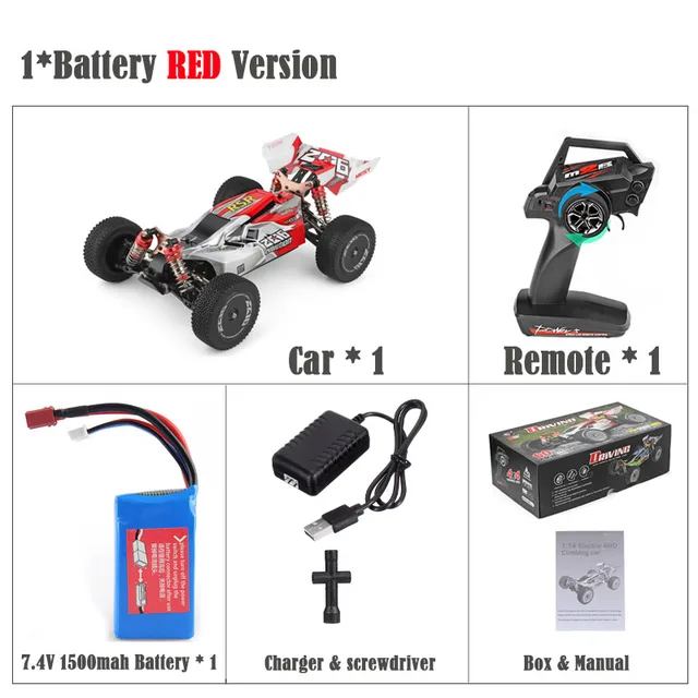 144001 4WD Rc Crawler 1/14 2.4g Racing Remote Control Car 60km/h Metal Chassis Wltoys 1:14 Rc Car 4wd Drift Toys For Chilldren
