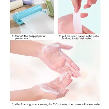 

Travel Washing Hand Bath Soap Paper Scented Slice Sheets Case Mini Foaming Disposable Soap Soap Paper Paper Hand Bacteria-p D0T6
