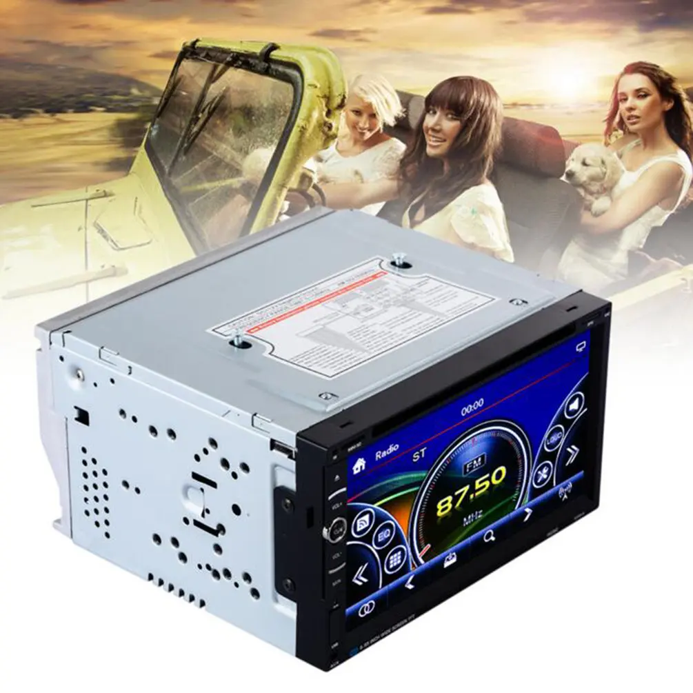 

Universal EU 2 DIN Win-ce 7 Inch Touch Screen Stereo CD DVD Player Car 2.1 FM Radio With Remote Control
