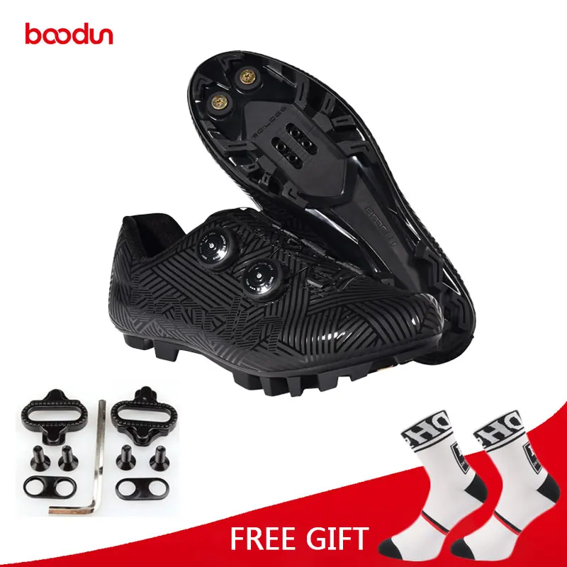 Кроссовки MTB, обувь для велоспорта, профессиональная Мужская дышащая велосипедная обувь, обувь для велосипеда, самоблокирующаяся спортивная обувь, Zapatillas Ciclismo - Цвет: black withcleat