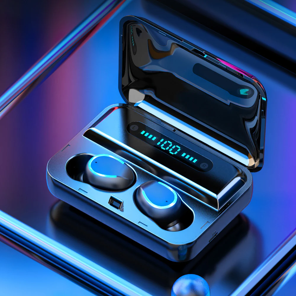 LED Display TWS Wireless Earphone Bluetooth V5 0 Headsets Earbuds Charging Case Holder For Samsung A10 iPhone 11 Pro Universal