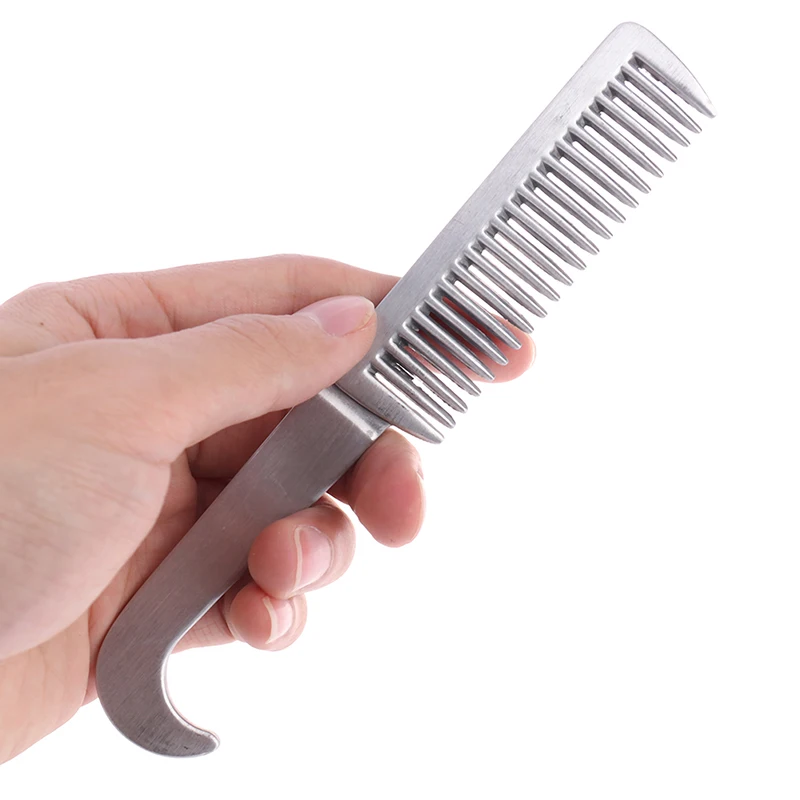 Horse Comb Aluminum Alloy Horse Cleaning Tool Tail Pulling Combs