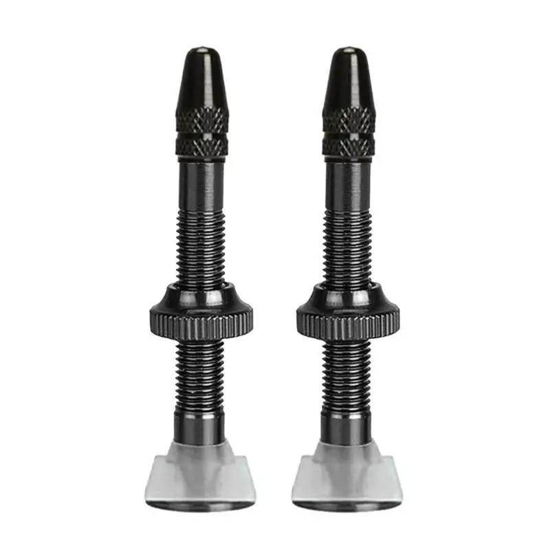 40mm 2pc Black 2 шт 40/60 мм MTB дорожный велосипед расширитель клапаны бескамерные Presta сердечник клапана - Цвет: 40mm 2pc Black