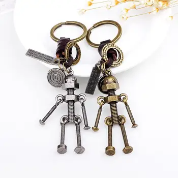 

Screw Robot Keychain Alloy Key Ring Decoration Ornaments Gadget Gold Metal Pendant Birthday Gifts Household Souvenir Backpacks