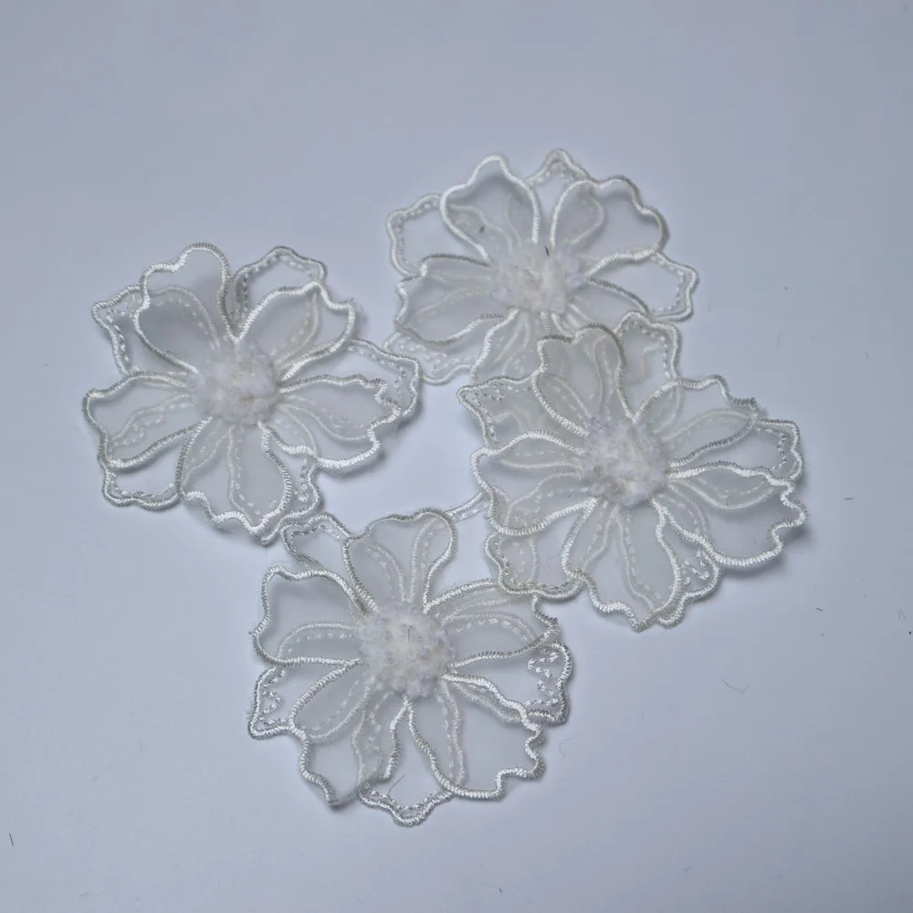 2pc/lot lace patches for clothing DIY floral embroidered parches appliques  for clothes decoration parch ropa