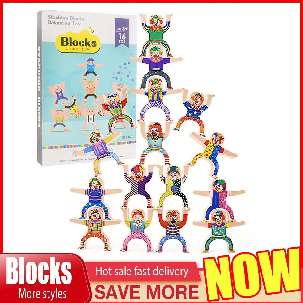 

Wooden Hercules Balance Building Blocks DIY Stacking Jade Wooden Toys Wooden Blocks Kids Educational Toys for Children