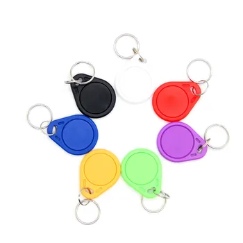 

100pcs Rewritable Writable 13.56Mhz UID Waterproof Keyfob Key Fobs Changeable S50 1K NFC RFID IC Card for Access Control