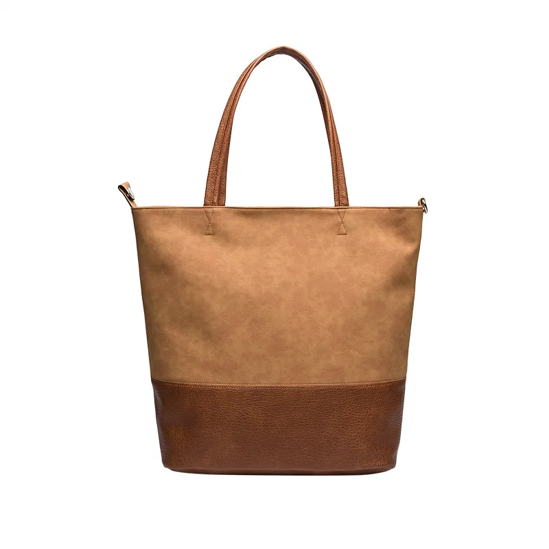 

2019 New Vintage Pu Leather Bag Simple Handbags Famous Brands Women Bucket Shoulder Bag Casual Big Tote Ladies Top-handle Bags