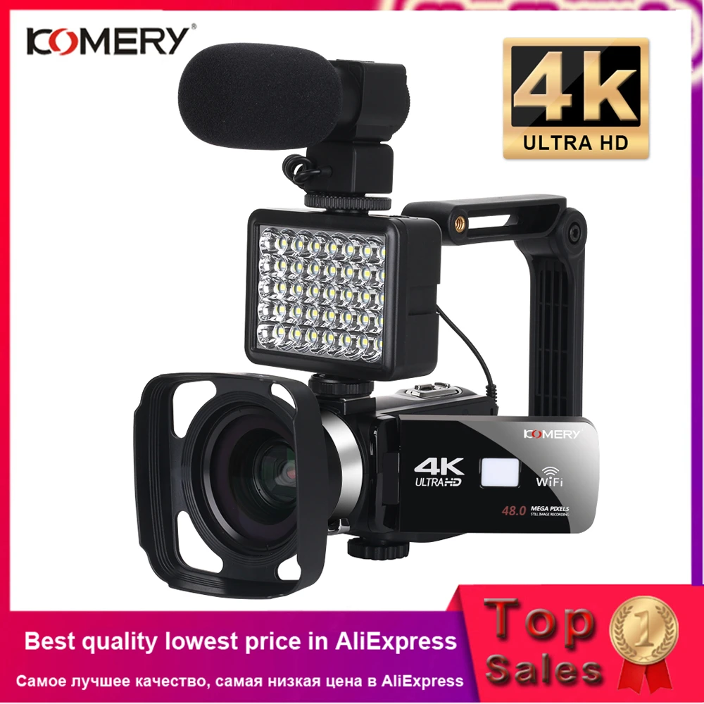 4k Video Camera Live Stream Digital Camcorder Wide Angle Lens Night