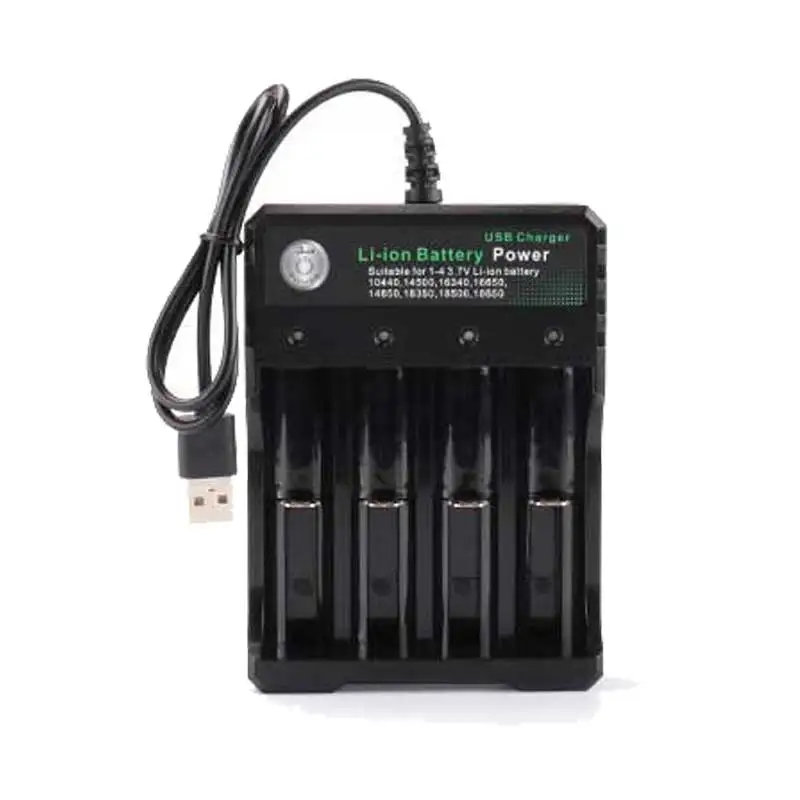 USB 3,7 V 18650 зарядное устройство Черный 1 2 4 слота AC 110V 220V двойной для 18650 зарядки перезаряжаемый литиевый аккумулятор зарядное устройство