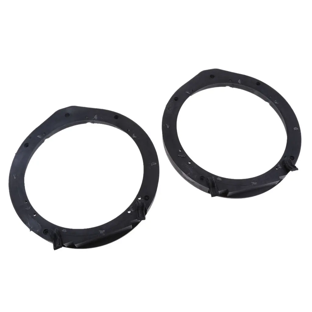 2x 6.5inch Black Speaker Spacers Bracket for Honda Civic Fit CITY speaker mounting spacer rings
