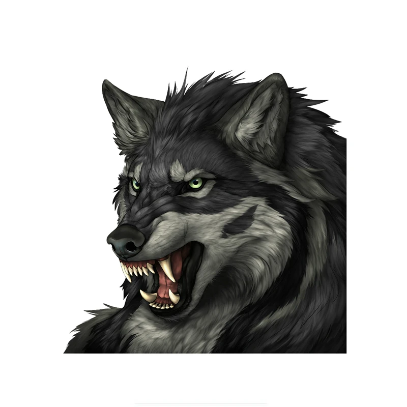 Крутая наклейка на автомобиль серый Angry Wolf Window для автомобилей и мотоциклов