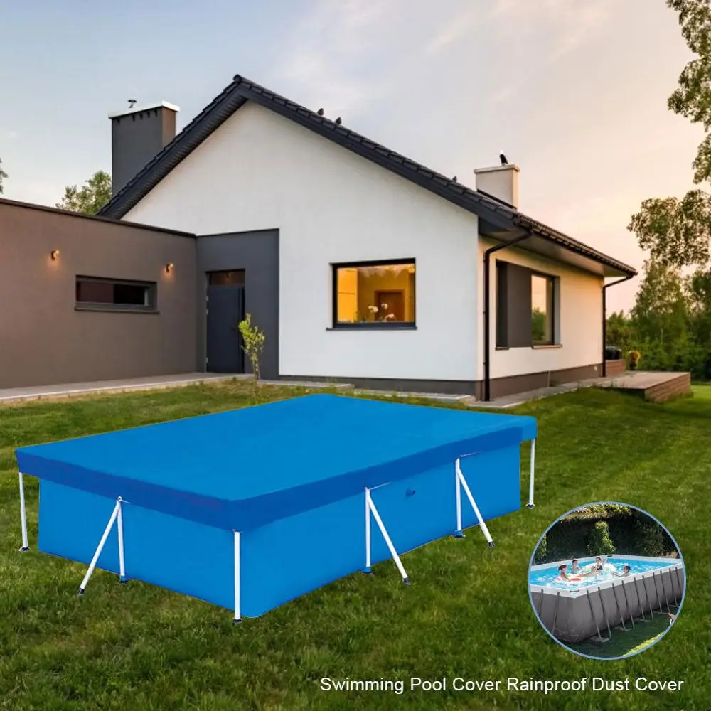 

Swimming Pool Cover New Rain Cover With Wear-resistant Rope Waterproof And Dustproof Cover Swimming Pool Accessories Home Used