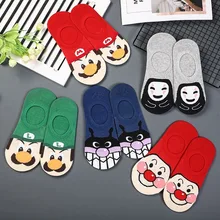 No Face man Super Mario Bros корейский носок Повседневный милый креативный мультяшный мягкий удобный красный женский парный хлопковый летний подарок