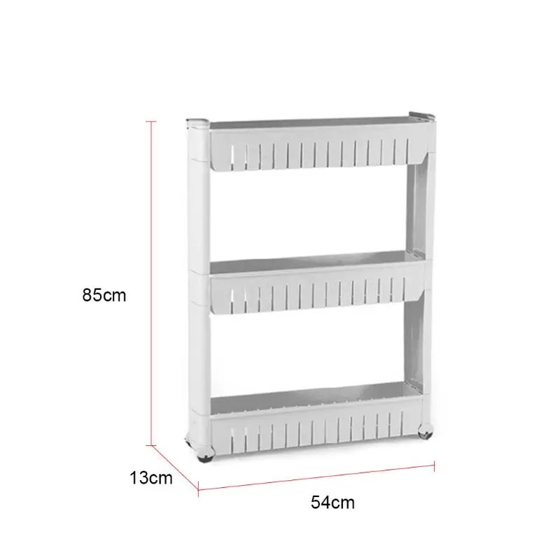 Тонкий выдвижной стеллаж для хранения, держатель, органайзер, полка, движущиеся колеса, тележка, три слоя, съемная, кухня, ванная комната