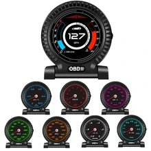 Automobil Auf-board Computer Auto Digitale OBD 2 HUD Display Geschwindigkeit RPM MPH Kraftstoff Verbrauch Tacho Turbo Temperatur OBD2 gauge