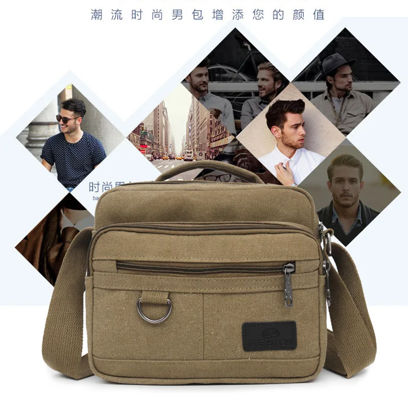 

2019 New Style Retro Canvas MEN'S Single-shoulder Bag Multi-functional Versatile Shoulder England Casual Men's Bag