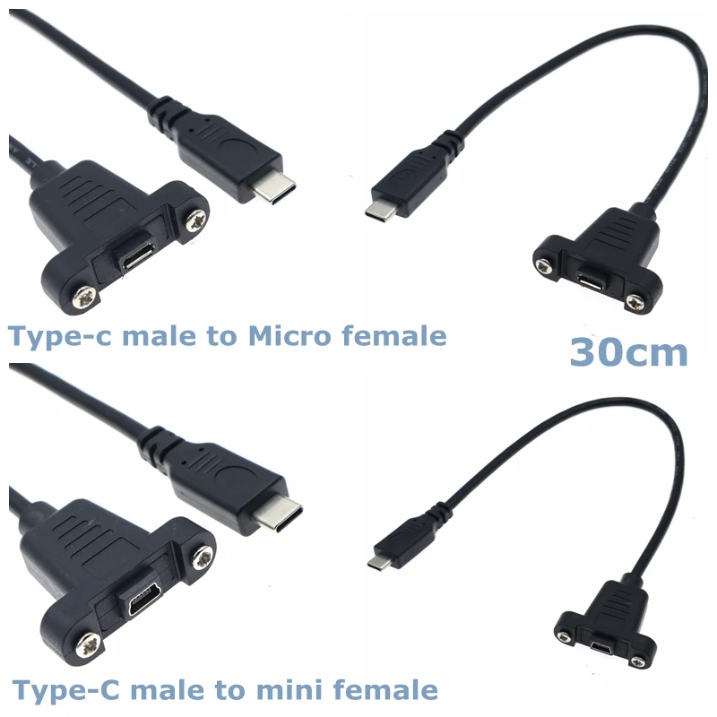 0 3 м USB3.1 Тип C штекер к Micro/Mini USB 3.1 5Pin разъем для панели может установить кабель