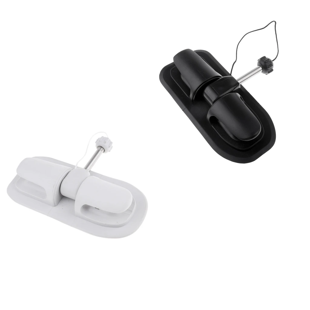 2 Piece Deluxe PVC Oar Lock Patch Grey Black For Inflatable Boat Raft Dinghy