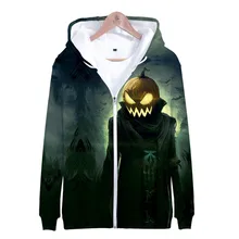 Принт Для мужчин Повседневное Демисезонный куртка с длинными рукавами новое поступление с капюшоном с молнией контрастного цвета, на шнуровке, зимние куртки, верхняя одежда на Хэллоуин