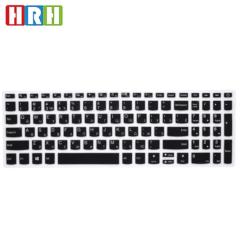 

HRH Russian Language Silicone Keyboard Covers Keypad Skin Protector Protective Film For Lenovo Xiaoxin cao5000-15,ideapad 320s