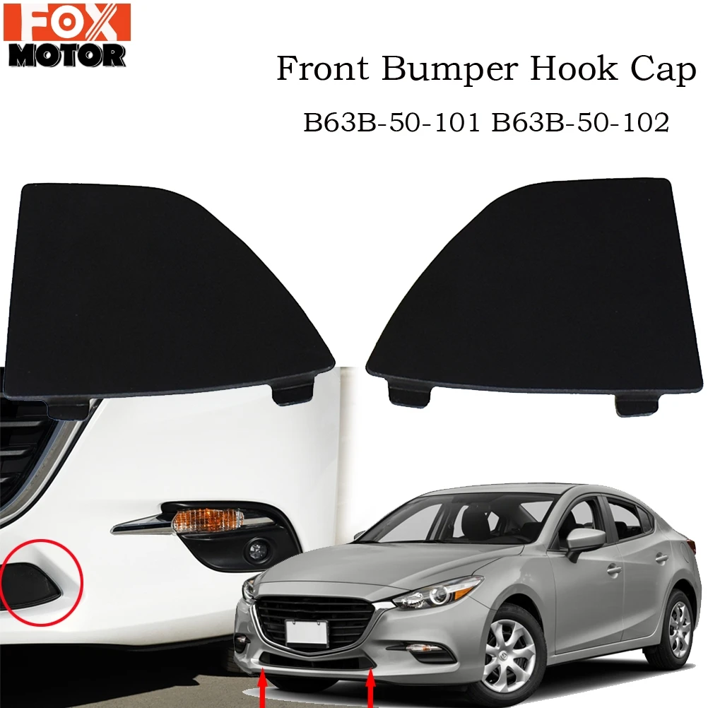 Car Front Lower Bumper Tow Hook Eye Cover Grille Caps For Mazda 3 Replacement Trim Part front bumper cover front bumper decoration car rear bumper hook cover