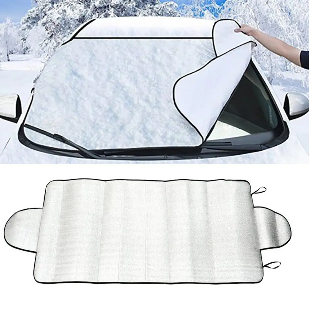 Car Snow Shield Car Cover Car Windscreen Cover Front Cover Anti Snow Frost Ice Shield Dust Protector Heat Sun Mat Car Window Screen Frost Large Snow